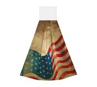 JaoXer Lingettes à suspendre en velours corail, motif drapeau américain vintage, 4 juillet, chiffons de nettoyage à séchage rapide pour cuisine, salle de bain, camping et plus encore