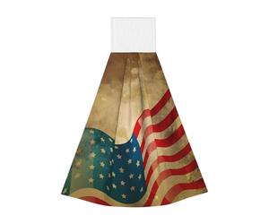 JaoXer Lingettes à suspendre en velours corail, motif drapeau américain vintage, 4 juillet, chiffons de nettoyage à séchage rapide pour cuisine, salle de bain, camping et plus encore