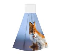 JaoXer Little Fox Lingettes à suspendre en velours corail - Chiffons de nettoyage à séchage rapide pour cuisine, salle de bain, camping et plus encore