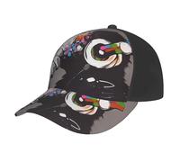 JaoXer Monkey Music Print Casquette de baseball pour homme et femme - Réglable Fitness Running Hat Outdoor Fashion Respirant Noir