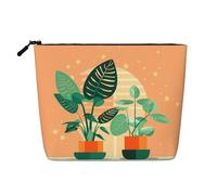 JaoXer Trousse de maquillage en chanvre avec imprimé tortue vert - Organiseur de toilette de voyage, trousse cosmétique réutilisable, un paquet pour de multiples utilisations, Dos tortue vert, One