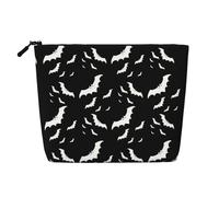 JaoXer Trousse de maquillage en chanvre pour Halloween avec chauve-souris volantes - Un lot pour plusieurs utilisations quotidiennes, compagnon de voyage d'affaires, noir, taille unique