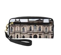 JaoXer Trousse de maquillage réutilisable - Organiseur de toilette de voyage, design complet aOld Architecture Print Pochette en cuir pour femme