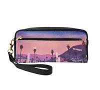 JaoXer Trousse de maquillage réutilisable - Organiseur de toilette de voyage, design complet The Old Hollywood Print Pochette en cuir pour femme, noir, taille unique