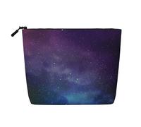 JaoXer Universe with Stars and Galaxy Interstellar Faux Chanvre Trousse de maquillage Organiseur de toilette - Un paquet pour plusieurs utilisations quotidiennes, compagnon de voyage d'affaires, noir
