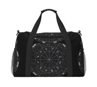 JaoXer Zodiac Constellation Space Sac de voyage - Grand sac isotherme écologique, parfait pour le camping, l'épicerie, le sport, la gym et les aventures en plein air