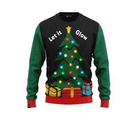 JAP Pull de Noël avec lumières LED - Let it Glow - Une Tenue Parfaite sans gratter - 911-2XL