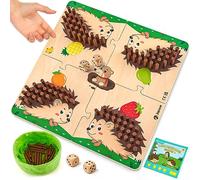 Japace Hérisson Jouet Éducatif Montessori, Jeu de Mathématiques et Motricité Fine, Jeu de Société en Bois pour Enfants de 3 à 5 Ans, Jeux de Plateau Famille et de Voyage, Cadeau pour Enfants
