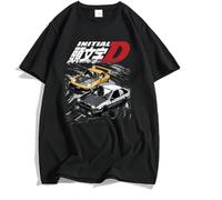 Japan Anime Initial D T-Shirt Men Summer Cool Short Sleeves Tshirt Casual Homme Tshirt Racing Drift Car Graphic Cotton Tees