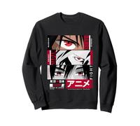 Japan Anime Warrior Eyes Illustration Graphic Anime Sweatshirt