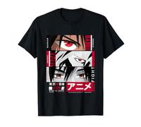 Japan Anime Warrior Eyes Illustration Graphic Anime T-Shirt