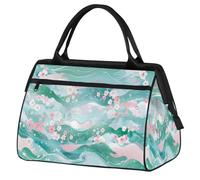 Japan Art Sac de voyage pour femmes, hommes, enfants, garçons et filles, sac de week-end, sac fourre-tout de 24 L, sac fourre-tout pour le sport, la gym, le yoga, couleur, Big, Organiseur de sac
