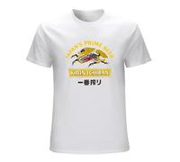 Japan Beer Kirin Ichiban 100% Malt Prime Brew Bier Men's T-Shirt Unisex White Cotton Hip Hop Print Tee Shirts L