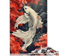 Japan Betta Fish Poster Puzzle 1000 Pièces Educa Jouet en Bois Cadeau Unique De l'art De La Décoration Jeu Éducatif Challenge Toy pour Adultes Et Enfants À Partir De 12 Ans 1000pcs (75x50cm)