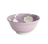 Japan-Bowls AsiATICA - Bol à ramen en porcelaine - 15 cm - Bol asiatique de qualité supérieure pour riz, pâtes, tapas, udon, céréales - Bol à soupe avec motifs japonais (violet suiren)