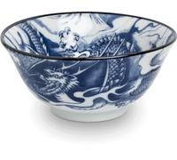 Japan-Bowls AsiATICA | Bol à ramen en porcelaine 15 cm | Bol asiatique de qualité supérieure pour riz, pâtes, tapas, udon, céréales - Bol à soupe avec motifs japonais (dieu dragon - nuage bleu)