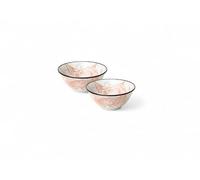 Japan-Bowls AsiATICA - Bol à ramen en porcelaine de 15 cm - Bol asiatique de qualité supérieure pour riz, pâtes, tapas, udon, céréales - Bol à soupe avec motifs japonais (dieu dragon - matin rouge)