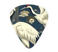 Japan-Cranes-Good-Luck Lot de 12 médiators avec 3 épaisseurs et boîte de rangement, médiators en ABS pour guitare basse électrique