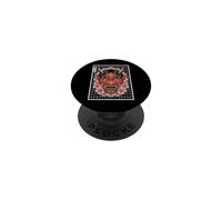 Japan Devil Hannya Masque Yokai Oni Grid PopSockets PopGrip Adhésif