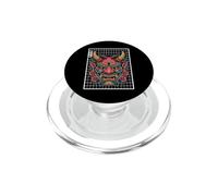 Japan Devil Hannya Masque Yokai Oni Grid PopSockets PopGrip pour MagSafe