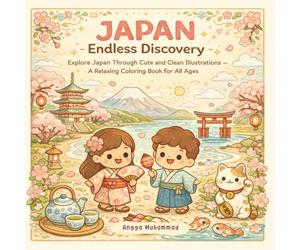 JAPAN - Endless Discovery: Explore Japan Through Cute and Clean Illustrations of Temples, Trains, Villages, Mount Fuji-Inspired Views, Animals, and City Life - A Relaxing Coloring Book for All Ages