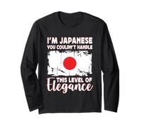 Japan Flag Proud Elegant Japanese Boyfriend Girlfriend Manche Longue