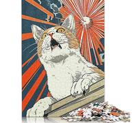 Japan Funny Cat Puzzle 1000 Pièces Educa Jouet en Bois Cadeau Unique De l'art De La Décoration Jeu Éducatif Challenge Toy Adultes & Enfants des 14 Ans 1000pcs (75x50cm)