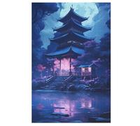 Japan House by The Lake Puzzle EnfFourmis 1000pcs, Puzzles en Bois- Kit Bricolage Relax Jeux pour Adolescents Et Adultes Cadeaux 78×53cm
