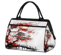 Japan Iandscape Sac de voyage pour femmes, hommes, enfants, garçons et filles, sac de week-end, sac fourre-tout de 24 L, sac fourre-tout pour sport, gym, yoga, couleur, Big, Organiseur de sac