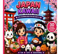 Japan Kawaii: Cute Coloring Book for Kids Ages 4-8