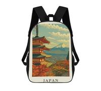 Japan Landscape with Pagoda And Mountain Sacs À Dos Pour Enfants, Sac À Dos Scolaire, Sac À Dos Imprimé En 3D Pour Enfants, Sac À Dos De Voyage, Sac À Livres, Sac D'école Pour Enfants 17inch