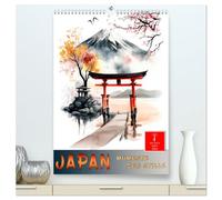Japan - Momente der Stille (hochwertiger Premium Wandkalender 2026 DIN A2 hoch), Kunstdruck in Hochglanz: Meisterwerke der japanischen Malerei und Kunst.