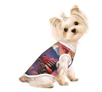 Japan Mount Fuji Gilet léger imprimé paysage pour chien et chat, chemise sans manches, design en maille respirante pour promenade et jeu d'été