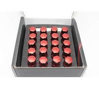Japan Racing Lot de 20 boulons de roue M12 x 1,25 Rouge