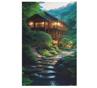 Japan Style Puzzle en Bois Enfant 1000 Pièces - Jeu EduChatif Motricité Fine Et Concentration - Puzzles pour Adultes （78×53cm）