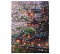 Japan Style Puzzle en Bois Enfant 300 Pièces - Jeu EduChatif Motricité Fine Et Concentration - Puzzles pour Adultes 42×30cm