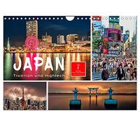 Japan - Tradition und Hightech (Wandkalender 2026 DIN A4 quer), CALVENDO Monatskalender: Fernöstlicher Inselstaat zwischen Tradition und Moderne.
