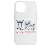 Japan Zen Art Tee - Torii, Wave & Sakura Esthétique Design Coque pour iPhone 14