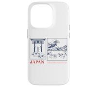 Japan Zen Art Tee - Torii, Wave & Sakura Esthétique Design Coque pour iPhone 14 Pro