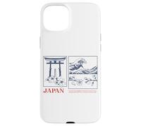 Japan Zen Art Tee - Torii, Wave & Sakura Esthétique Design Coque pour iPhone 15 Plus
