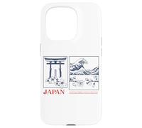 Japan Zen Art Tee - Torii, Wave & Sakura Esthétique Design Coque pour iPhone 15 Pro