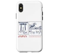Japan Zen Art Tee - Torii, Wave & Sakura Esthétique Design Coque pour iPhone X/XS