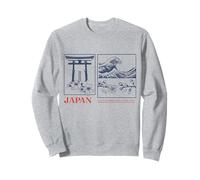 Japan Zen Art Tee - Torii, Wave & Sakura Esthétique Design Sweatshirt