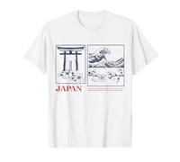 Japan Zen Art Tee - Torii, Wave & Sakura Esthétique Design T-Shirt
