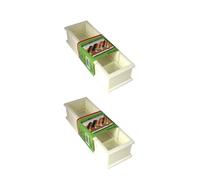 JapanBargain 3254x2, Lot de 2 moules ? sushi en plastique japonais Oshizushi Press Oshizushihako