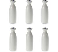 JapanBargain Lot de 6 carafes à saké japonaises en porcelaine, passent au lave-vaisselle et au micro-ondes, 2722 x 6, blanc