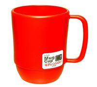 JapanBargain Tasse japonaise en plastique de 355 ml, rouge, sans BPA, non toxique, incassable, pour le camping, le café, le thé, le lait, le jus, l'eau, l'eau, le camping, le café, le lait, le jus