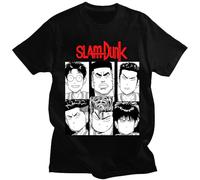 Japanese Anime Slam Dunk T-Shirt Men Women Black L