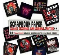 Japanese Art and Neon Signs (36 Sheets) Scrapbook Paper for Mixed Media: Manga Anime Themed Decorative Paper for Cut Out and Collage, Scrapbooking, ... Card Making & All DIY Craft Projects