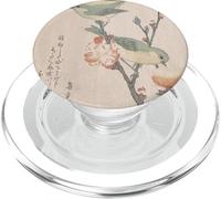 Japanese Art | Birds White-Eyes on a Branch of Peach Tree PopSockets PopGrip pour MagSafe